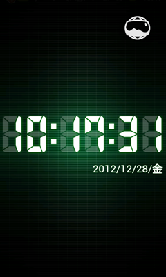 tDigitalClock_縦表示画面