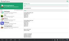 tPackageExplorer appli values tablet