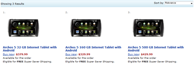 archos amazon us