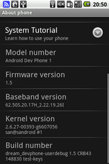 devphone android os 1.5r2