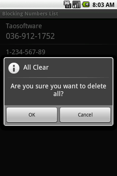 All Delete Blocking Numbers