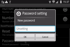 Password setting