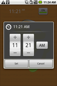 Alarm Time Setting Dialog